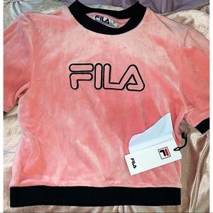 FILA velour crop top